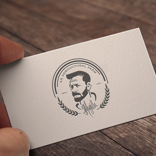 A minimalist portrait/stamp logo 