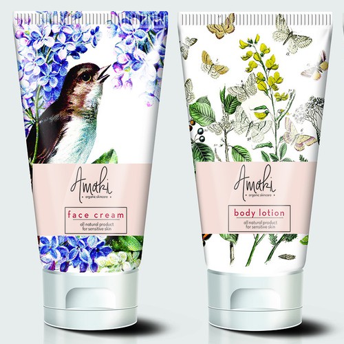 skin care product label and packaging.
