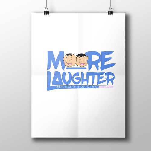 logo concept for moore laughter entertainment