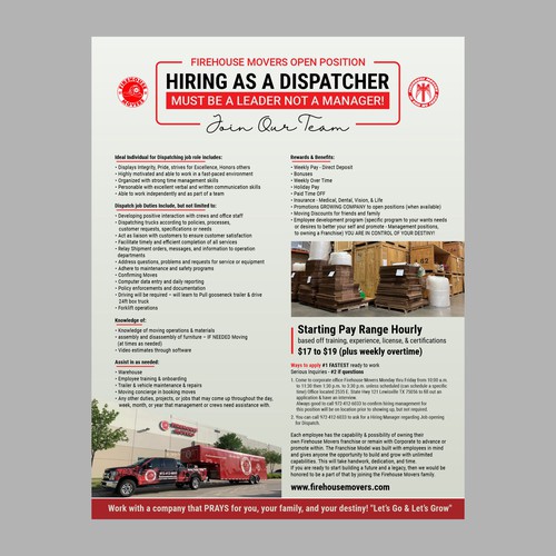 Firehouse Movers Flyer