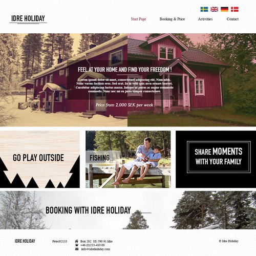 Web design for Swedish Alpes apartment rental