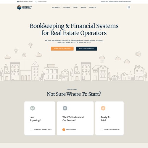We need a powerful homepage design for a real estate accounting business