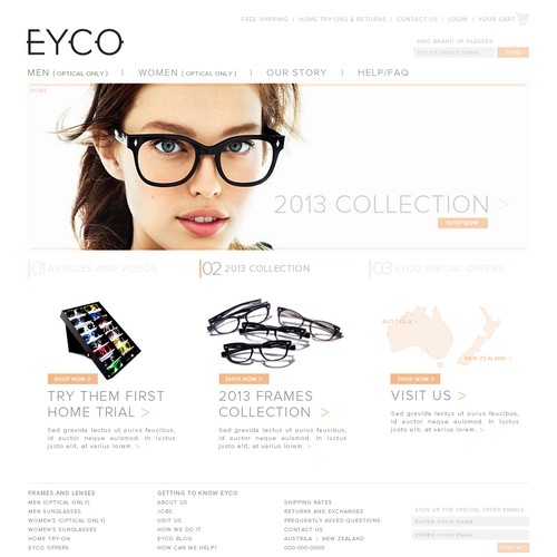 website design for EYCO