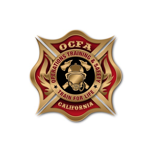 Crate a logo for fire department training section