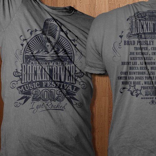 Vintage T-Shirt Design for Country Music Festival
