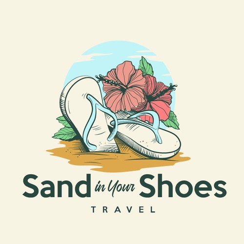 Design a sophisticated logo for travel with sunny destinations