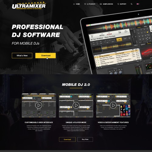 DJ mixing software - Redesign website