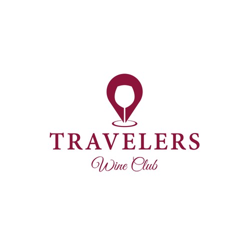 Travevlers Wine Club logo concept