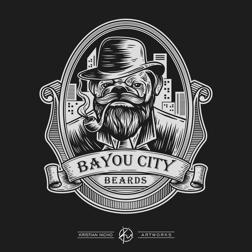 Logo design for Bayou City Beards