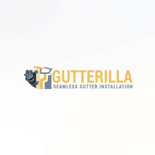  Gutterilla - design friendly minimal gutter gorilla logo