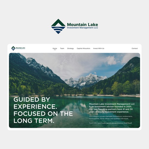 Web site redesign for Investment Management Company