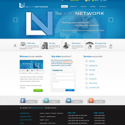 Help The Lead Network with a new website design