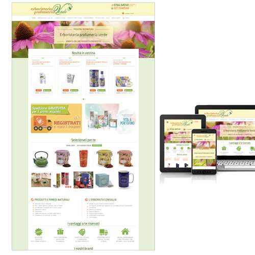 E-commerce prodotti di profumeria ed erboristeria