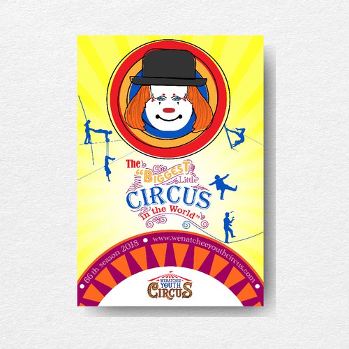 Fun invitation for circus  aniversary 