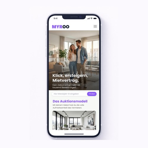 High-Conversion Mobile UI/UX Design for MYROO Property Portal