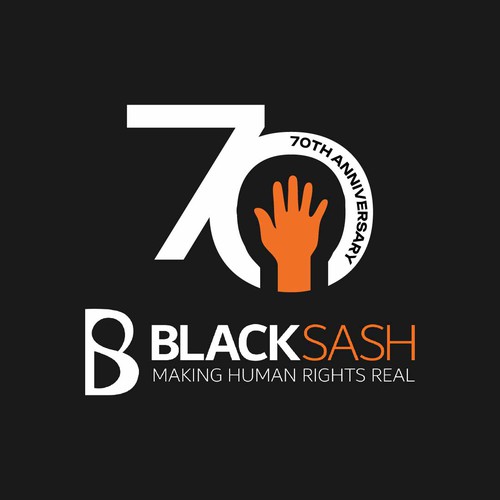 Logo for 70th anniversary of human rights organization