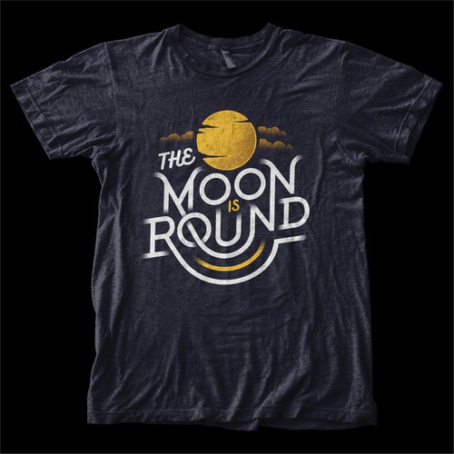 Create an image that captures the essence of "The Moon is Round!"