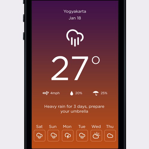 Design New Screens to Great Weather App