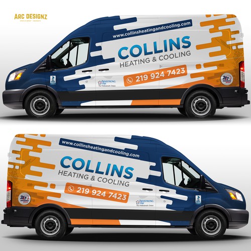 HVAC van wrap for colliins