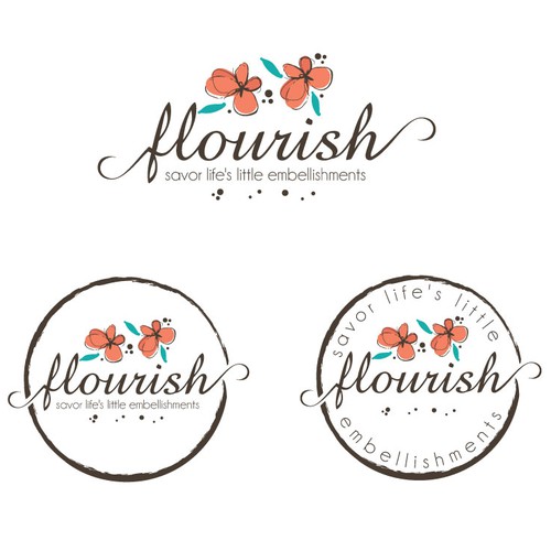 Feminine, flourish logo