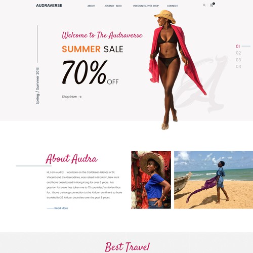  Design a colorful - travel, fashion, lifestyle webpage