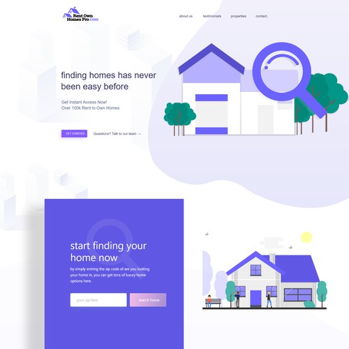 House rent website design