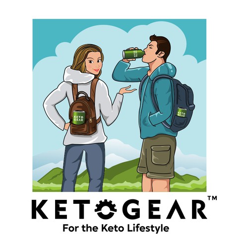 A hand drawn look KetoGear logo