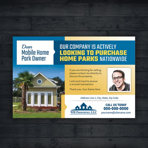 Post-card design for Real Estate Company
