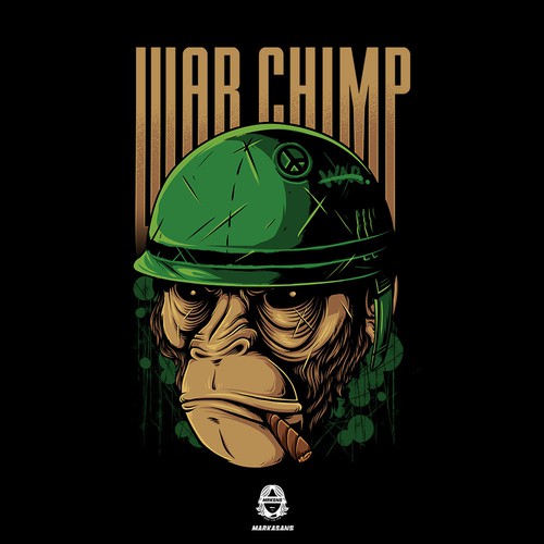 War Chimp T-Shirt Illustration