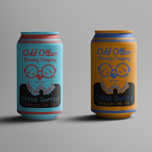 Beer can label concept for Odd Otter Brewing