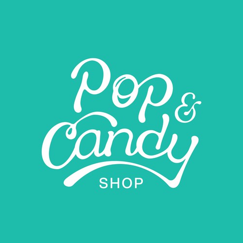 lettering for candy shop