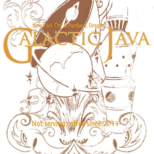 illustrated artwork: Galactic Java Space Coffeeshop