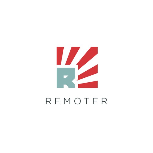 A clean propaganda-inspired remote community logo design.