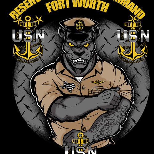 USN panther T-shirt design