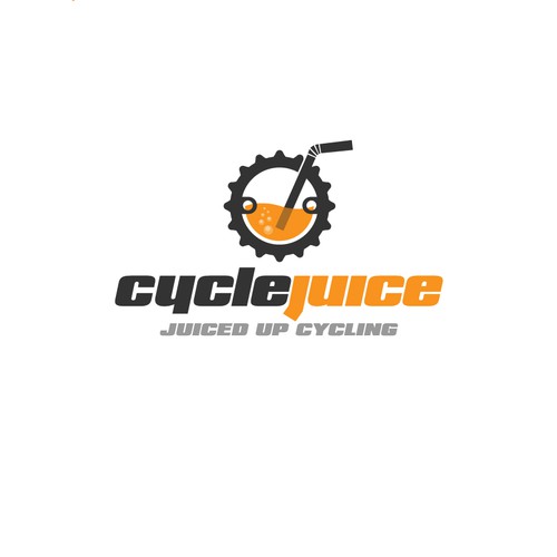 Capture the energetic healthy CycleJuice logo for cyclists  :)