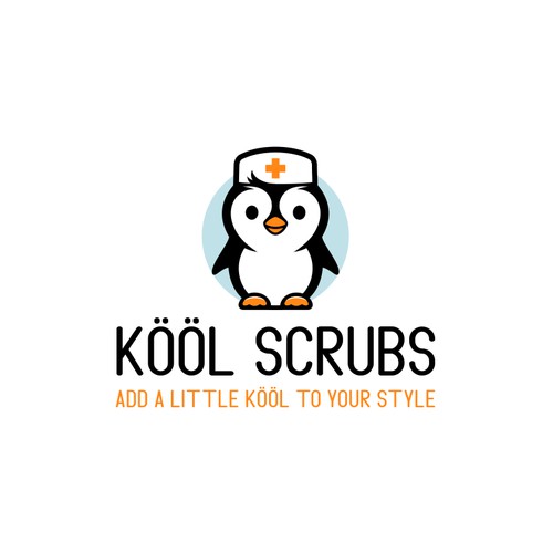 Logo for a line of medical scrubs