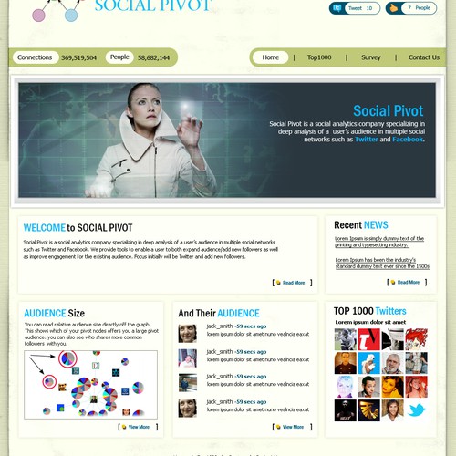 Exciting Social Media Analytics Startup Website Redesign 
