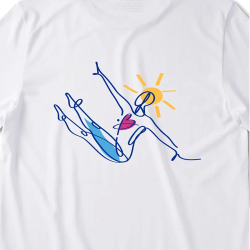 Line art Pilate Pose for T-shirt Design