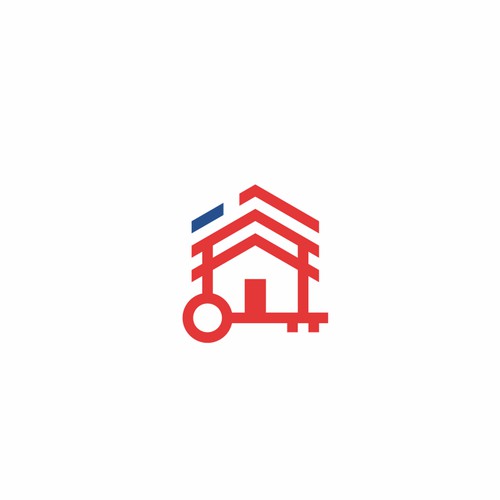 Homekey with america flag