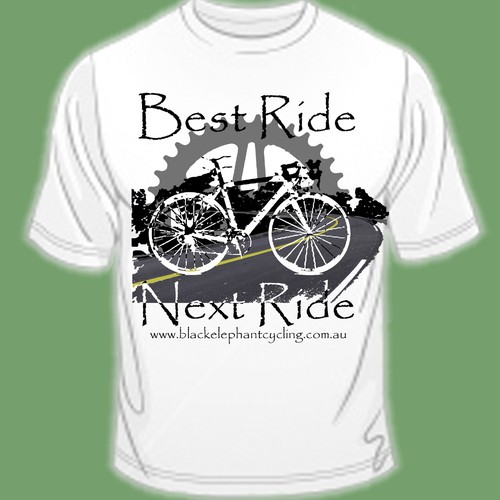 Create the next t-shirt design for Black Elephant Cycling