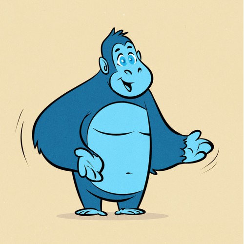 Character design of friendly gorilla