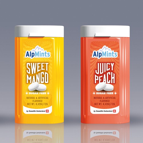 ALPMINTS Sugar Free Mints - Create Stunning Swiss ALPmints Logo &label design (small front pack)