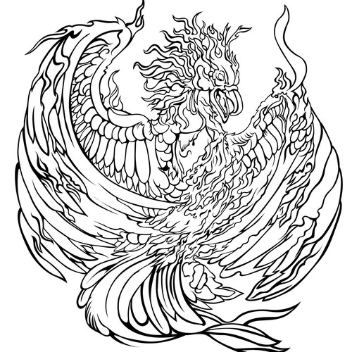 Pheonix Bird Tattoo Design