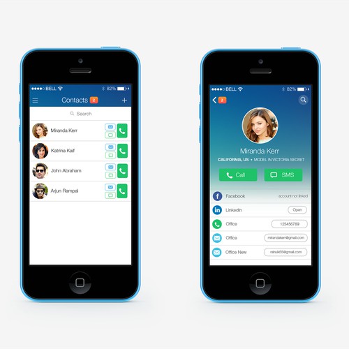 Minimalist Flat Design for Contacts Book App - Guaranteed Contest