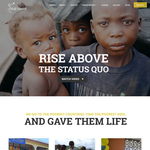 Website for a non-profit organization