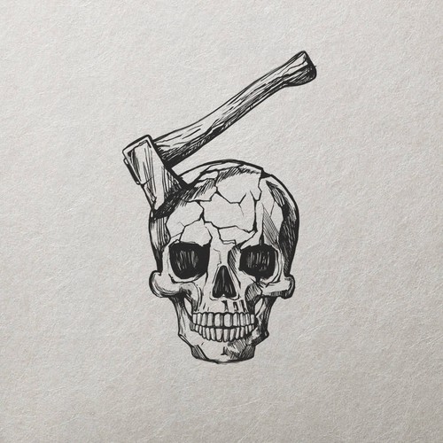 Skull and Axe Tattoo