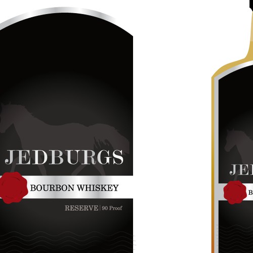 Create a premium bourbon label for Jedburgs
