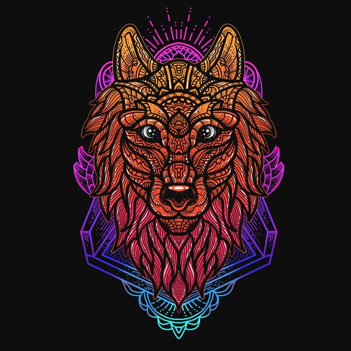 Wolf t-shirt design