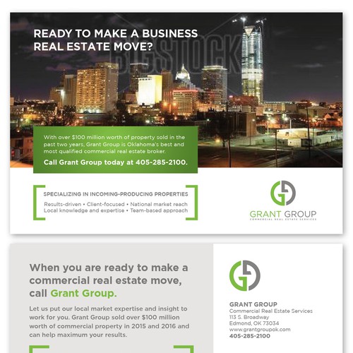 Postcard for commercial real estate company