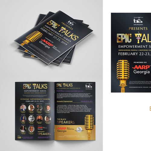 Brochure for "Epic Talks"